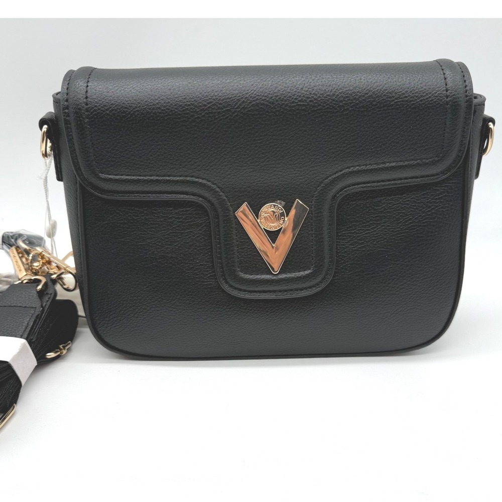 Valentino Orlandi Black Crossbody Bag Italian‎ Handbag black strap retail $330